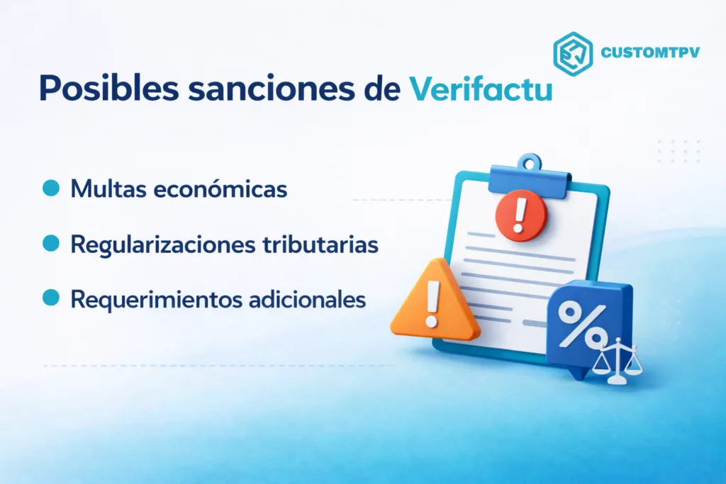 Que sanciones puede haber sin no cumples verifactu